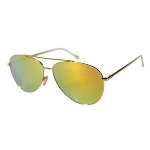 Isabel Marant Metal Aviator Sunglasses - Yellow Gold / Yellow Mirror - NWT